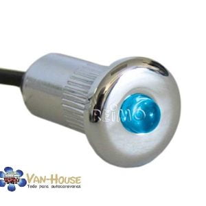 Punto de montaje LED mini, DM 15mm, 0,2W, azul…