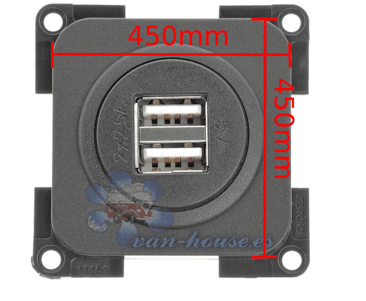 Conector de Carga Rápida USB Doble 2×2,5A – 5V (Elegir Color)
