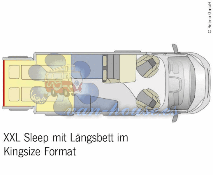 Room Concept XXL Sleep – Extensión para Furgonetas L1-L3, H2