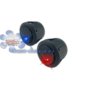 Interruptor Circular Led Azul o Rojo 12V 16A…